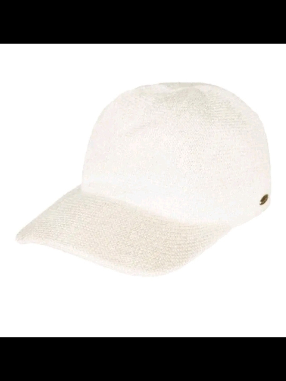 Textured Cream Sequence Baseball Cap